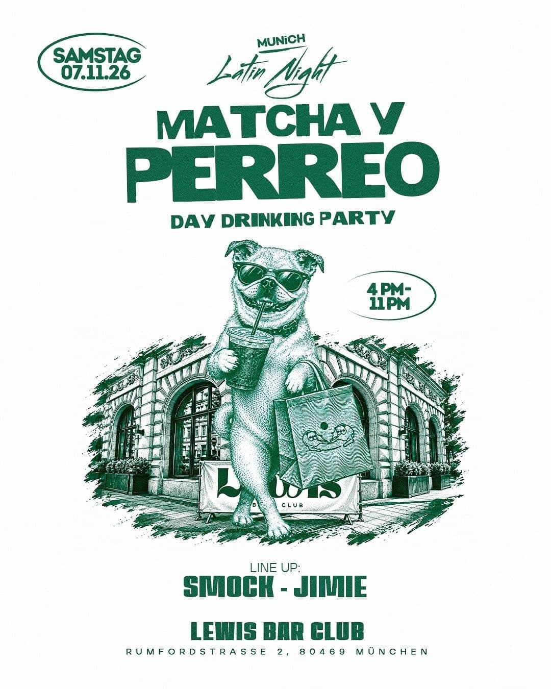 Matcha y Perreo · Day Party latina en Lewis Bar Club