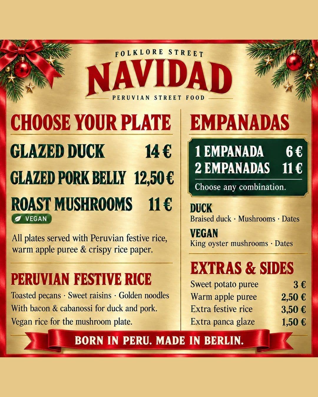 Navidad peruana de Folklore Street en HEISSA Holzmarkt