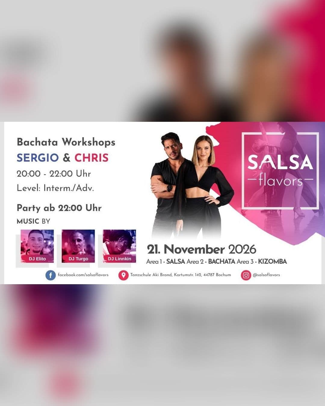Salsa, Bachata & Kizomba Flavors