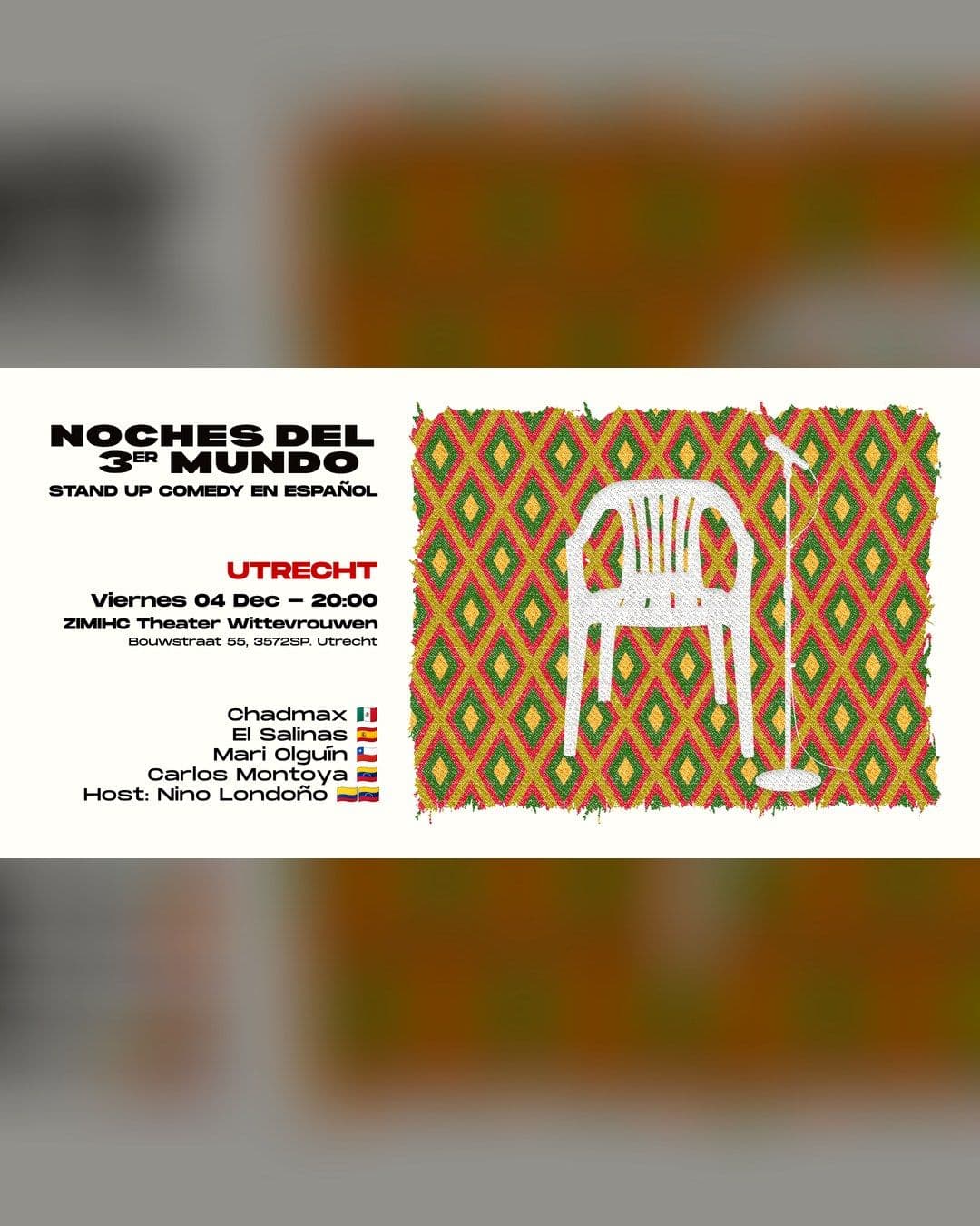 Noches del 3er Mundo · Stand-up en español en Utrecht